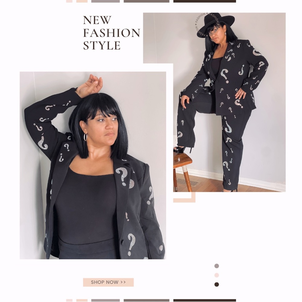 💎 L’ATISTE 💎 PLUS Rhinestone Suit Set - Picture 2 of 3